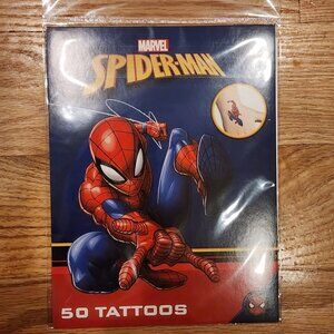 Spiderman 50 temporary tattoos NEW